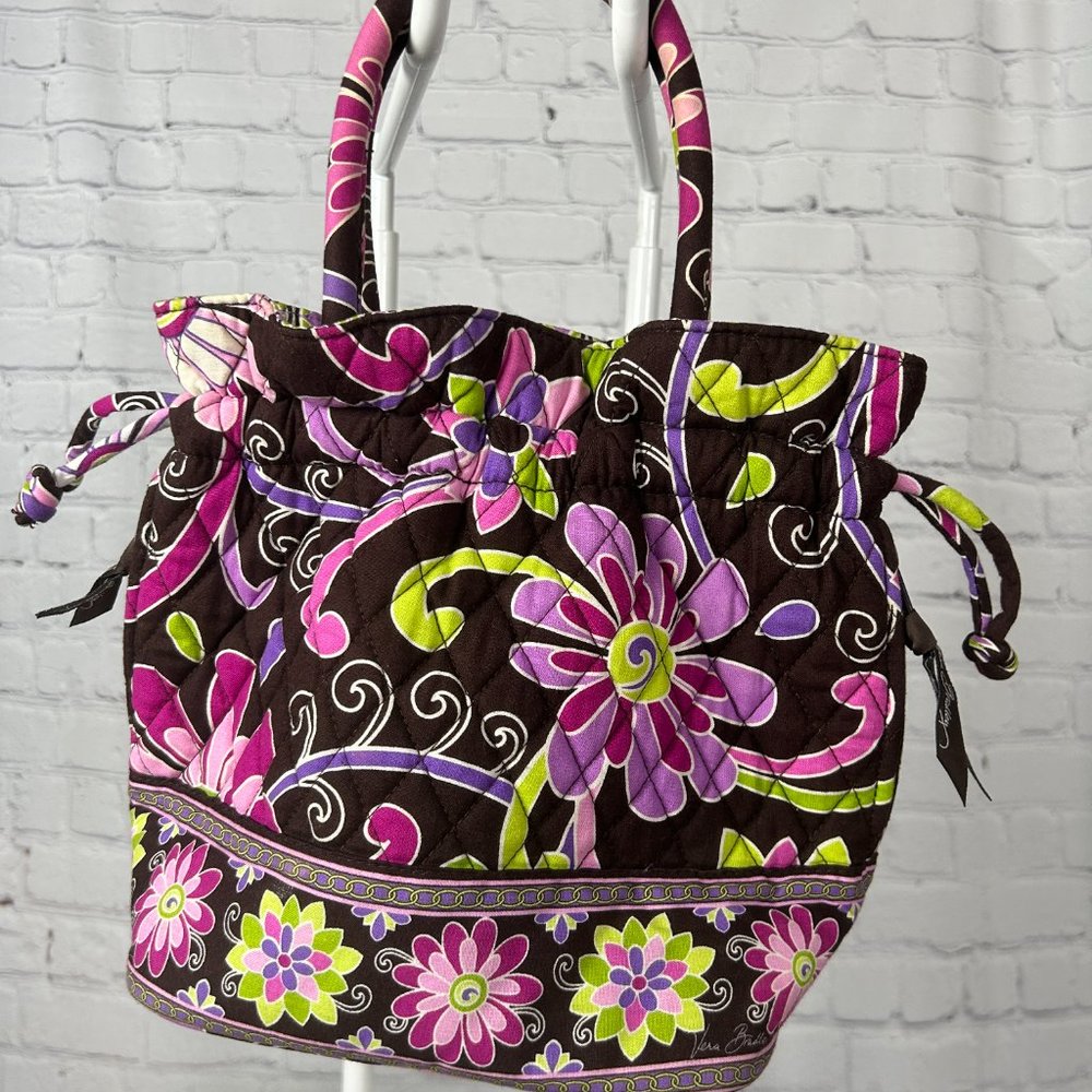 Vera Bradley Emma Drawstring Bag in Retired Purple Punch